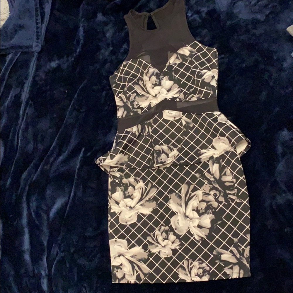 Black and White Semi Formal Dress